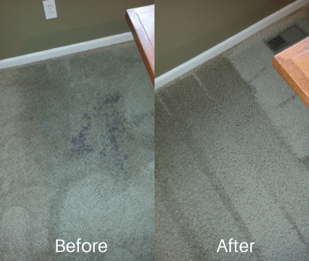 Before/ after wine stain