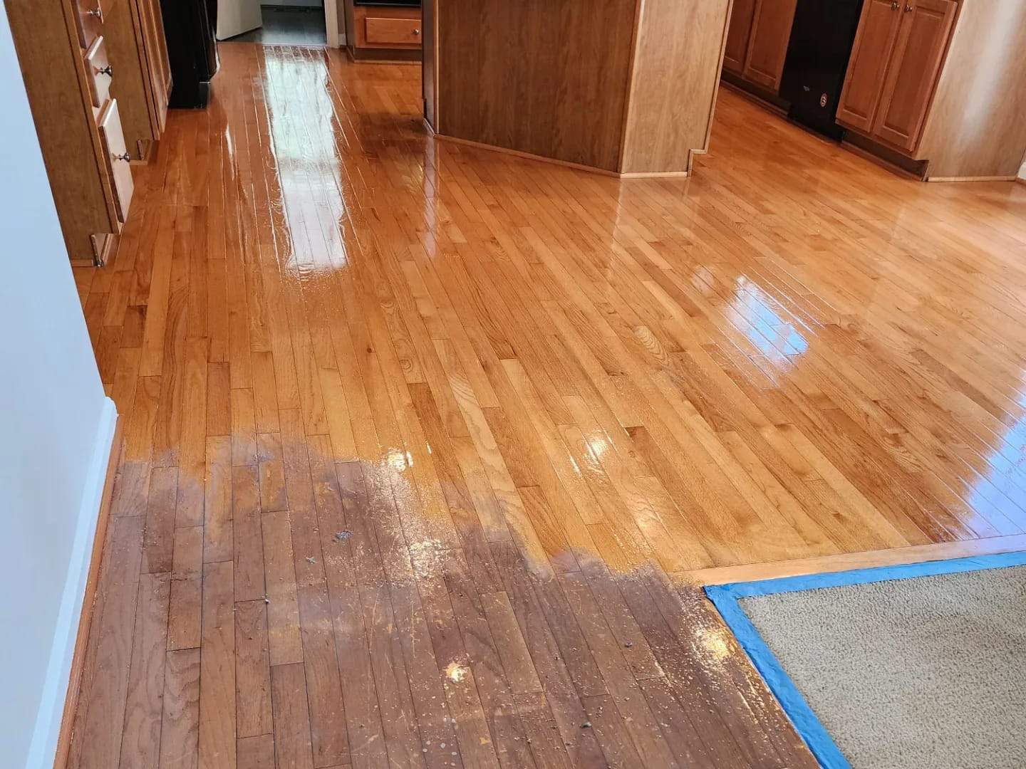 Cleaning Hardwood Floor removing wax